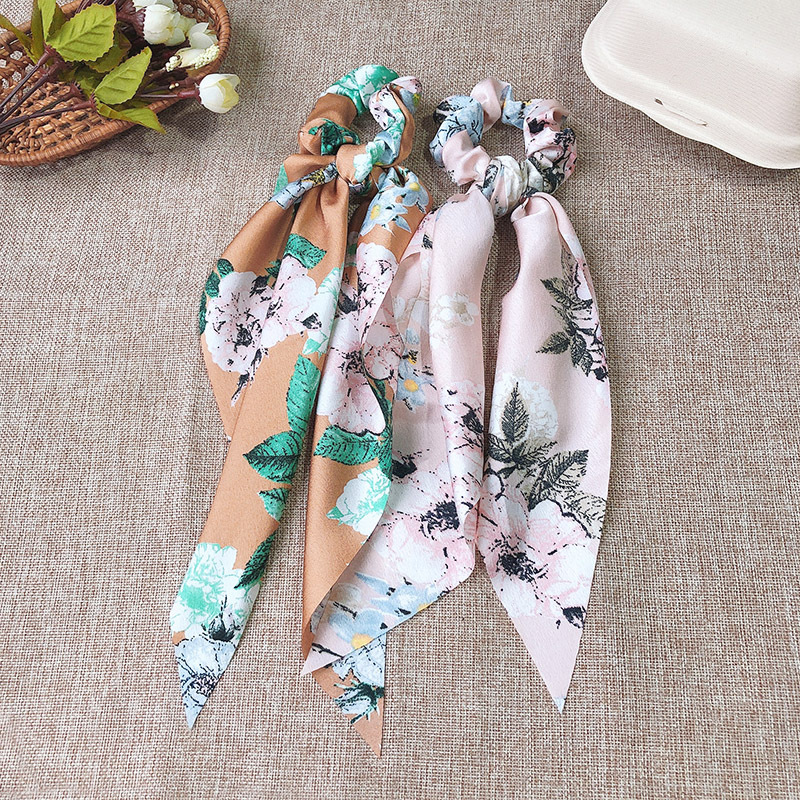 Fashion Simple  Long Ribbon Flowers Hair Scrunchies display picture 5