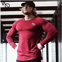 Muscle Fitness Brothers Весна Новые плотные Длинные рукава спортивные досуг бег колготки Базовая рубашка поколение волос