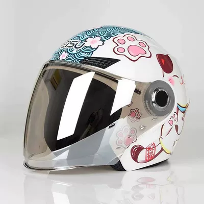 Motosiklet kaskı (dəbilqə), Cycling 3C Certified Anti-Fall - helmet-with-silver-plated-lens-message-helmet-color-m-53-56cm