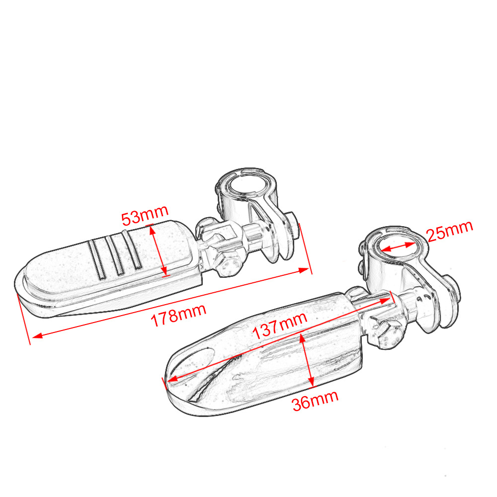 Motorcycle Accessories Footrest Bracket Plate Footrest Pedal Harley Footrest 883 Fat Boy Dyna Modified Footrest Pedal