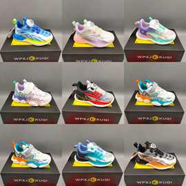 春季新款旋转纽扣儿童运动鞋潮网面青少年休闲跑步鞋库存尾货批发