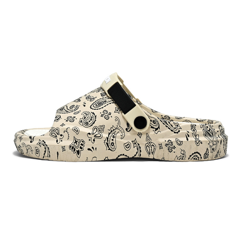 Pantuflas antideslizantes para hombre verano talla grande 47 ropa exterior impresión EVA para hombre pisando mierda sandalias y pantuflas deportivas para hombre