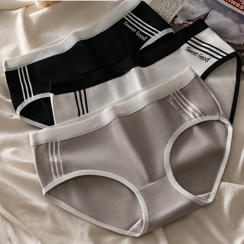 Ladies' underwear fresh and sweet sporty double-layer gusset Japanese-style high-waisted girl student comfortable triangle pants