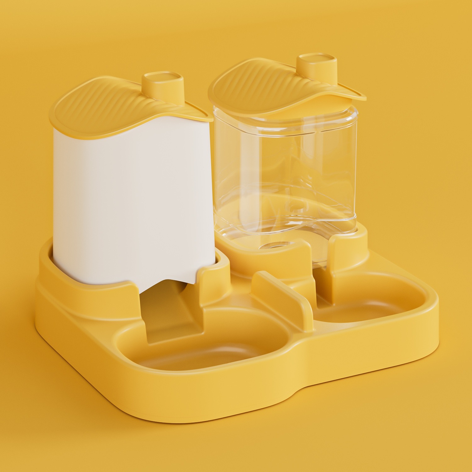 물과 음식이 노란색으로