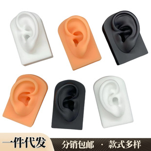 [Factory Direct Sale] Ear Model Soft Silicone Fake Ear Jewelry Ear Piercing Display Props Piercing Props