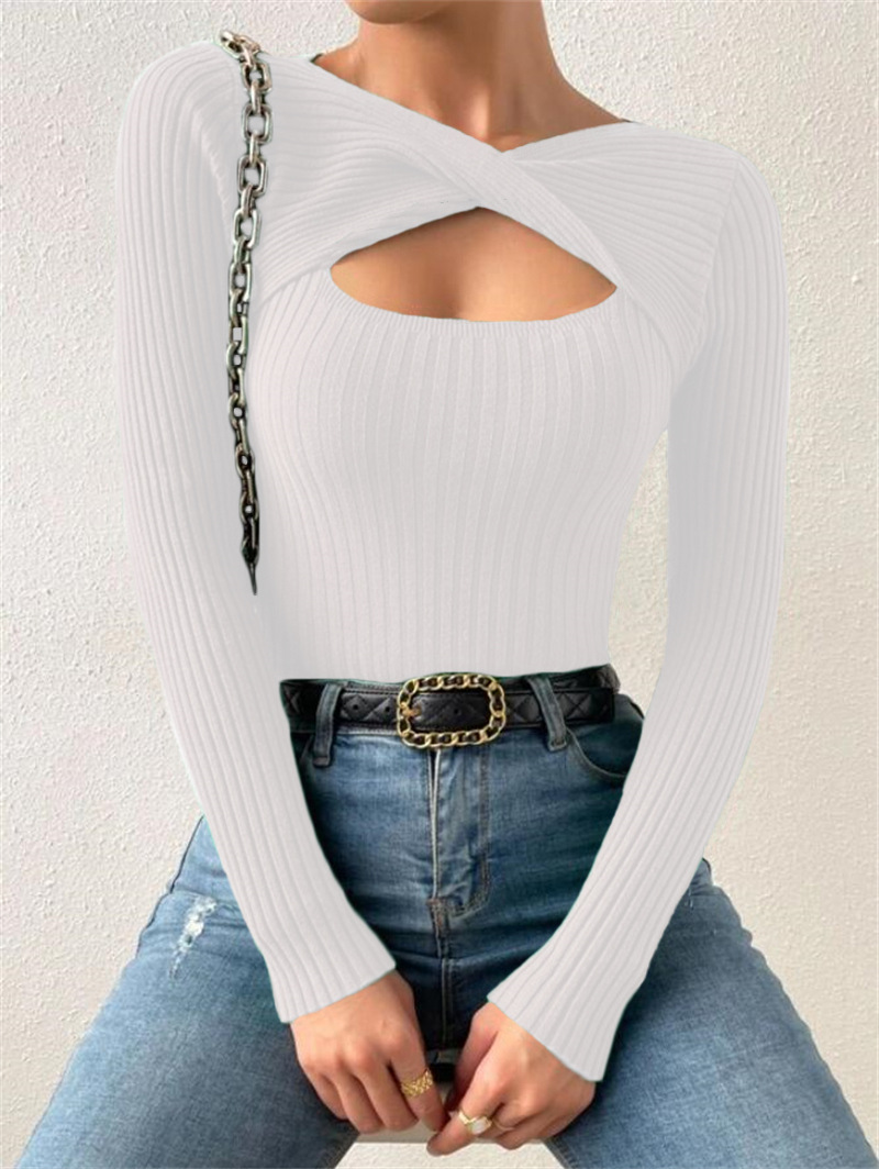 154g Weight Long Sleeve Sleeve Length Pullovers Placket Type Regular Sleeve Sleeve Type Polyester Fabric Type Regular Top Length Sweater Tops Type Holiday, Daily Occasion U Neck Neckline Slim Fit Type Solid Color Pattern Winter, Autumn Season Women's Gender Elegant, Streetwear Style Wholesale Women's Elegant Streetwear Solid Color Long Sleeve Sweaters & Cardigans 14