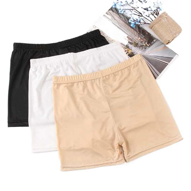 Весной и летом новые тонкие трехточечные защитные брюки из ледяного шелка, женские леггинсы с защитой от света, кружевные шорты, страховые брюки