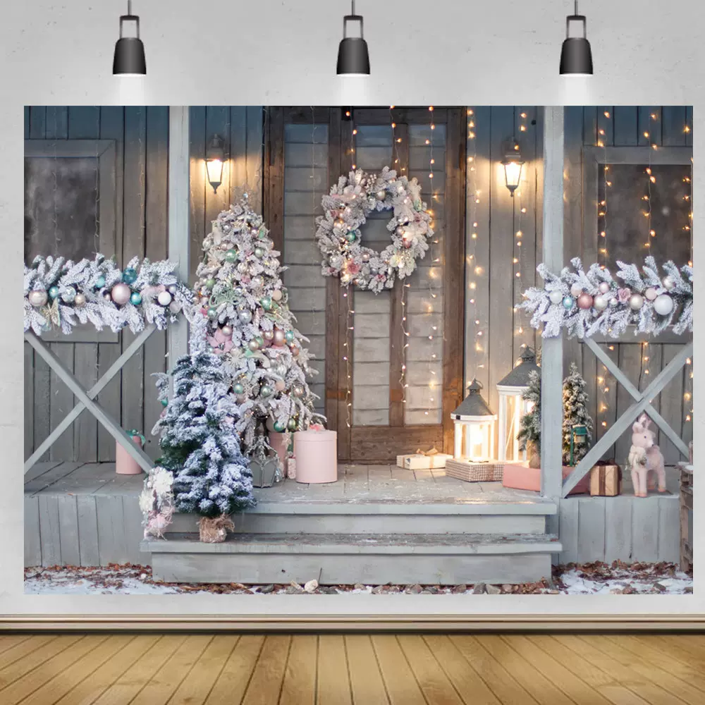 新款亚马逊跨境圣诞节拍照背景布儿童婴幼生日派对装饰摄影背景布