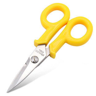6 inch stainless steel electrical scissors strong iron shears multifunctional industrial wire shears stripping scissors wholesale