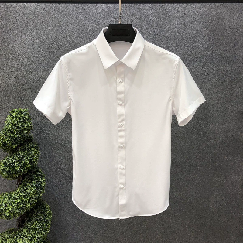 Рубашка для отдыха, коллекция 2021 года, с коротким рукавом, slim fit
