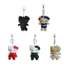 日系新款三丽鸥创意第五弹hello kitty毛绒玩具少女心包包挂饰