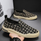 2024 Ice Silk Cloth Breathable Casual Cover Feet Lazy Shoes Chaohua Fashion Match Social Network Celebrity Lefu Shoes