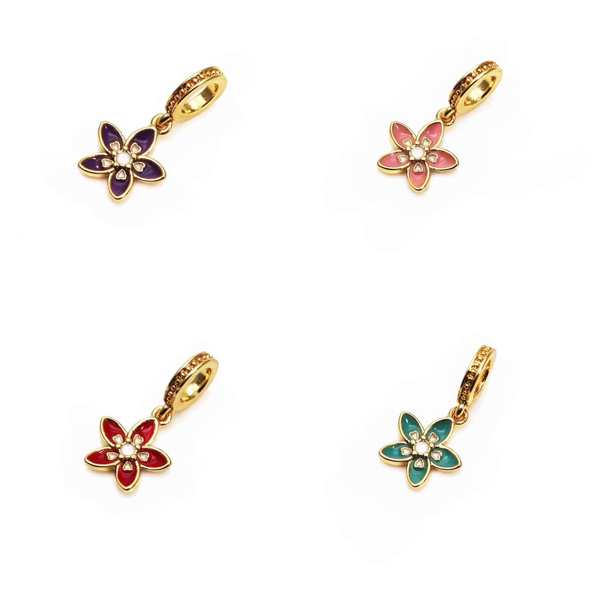 6g Weight Charms, Jewelry Accessories Classification 1 Piece Quantity Copper Material Heart Shape Pattern Enamel Design Cute Style 1 Piece Copper Heart Shape 7
