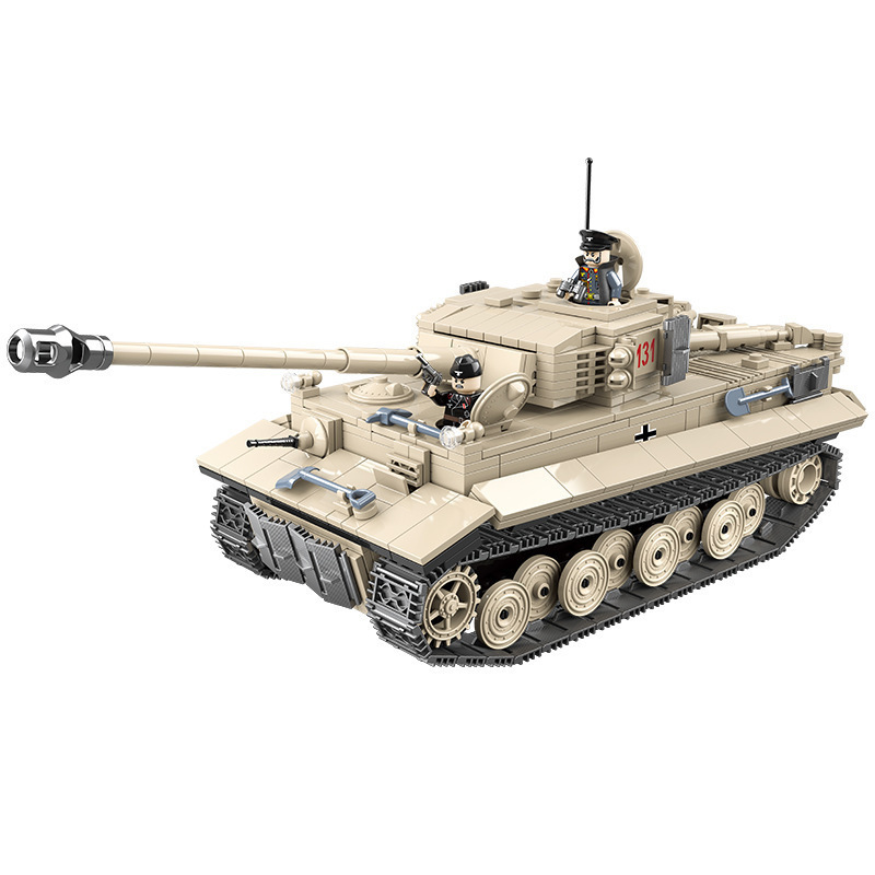 Quanguan 100061 第二次世界大戦ミリタリーシリーズタイガー 131 重戦車モデルビルディングブロック組み立て少年のおもちゃ|undefined