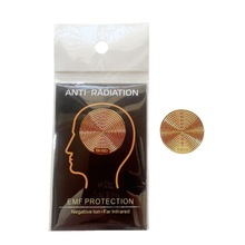 跨境供应5G EMF Protection Anti radia 24k金属线圈能量手机贴