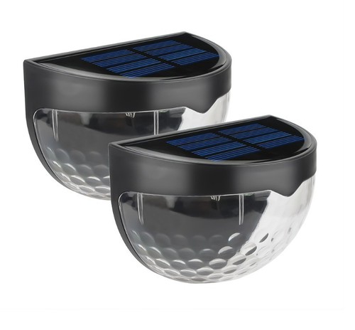 Solar-powered stair lights, outdoor half-round small night lights, shadow lights, fence lights, stair lights, solar outdoor courtyard lights