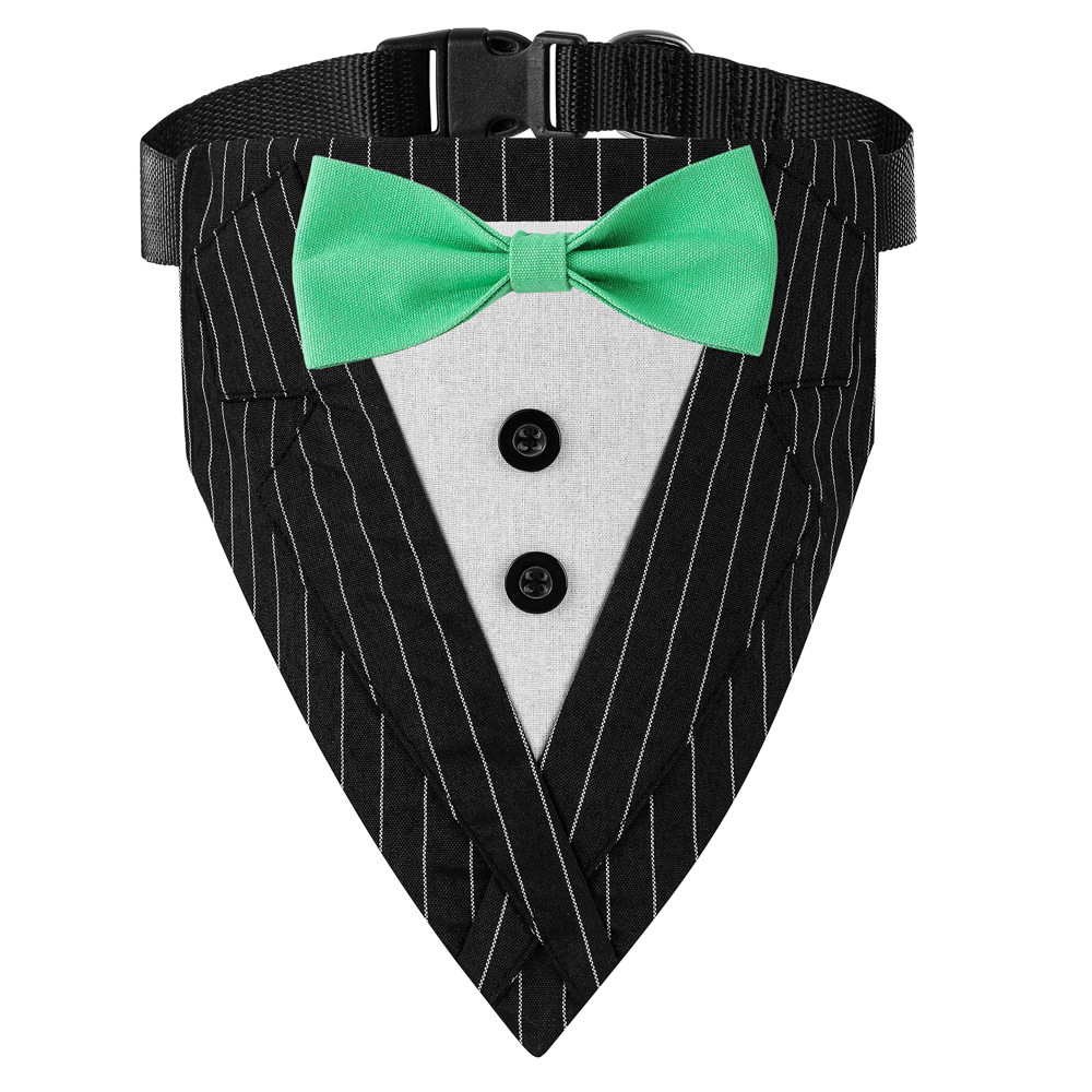 Cross-border exclusivo nuevo traje popular perro triángulo bufanda corbata mascota perro saliva toalla bufanda de la boda