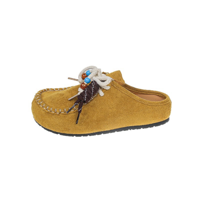 Pantofole da donna taglie forti con perline, suola spessa, stile casual, mezze pantofole, primavera 2026, qualità export, comode scarpe da casa_voghion.com