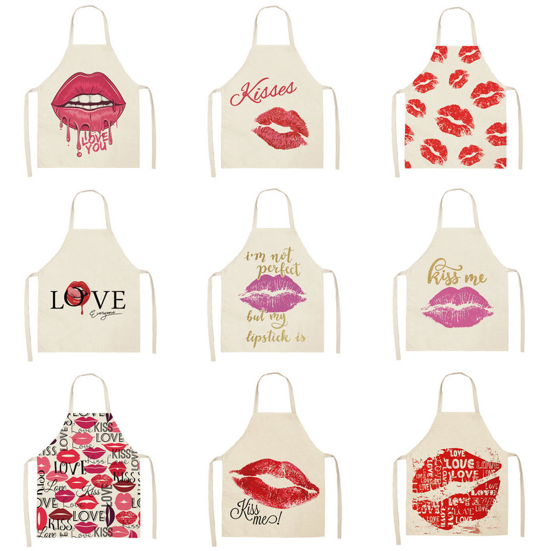 2022 New Style Valentine's Day High Density Linen Sleeveless Apron Kitchen Anti-Stain and Oil-Proof Sleeveless Overalls for Couples 2022 New Style Valentine's Day High Density Linen Sleeveless Apron Kitchen Anti-Stain and Oil-Proof Sleeveless Overalls for Couples