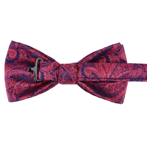 Men's formal business bow tie with diamond accents—stylish red and black Korean-style bow ties for grooms, wedding guests, and best men