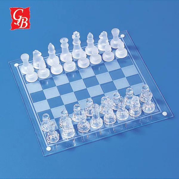 Supply 35*35cm frosted glass chess (glass chess set) glass crystal chess