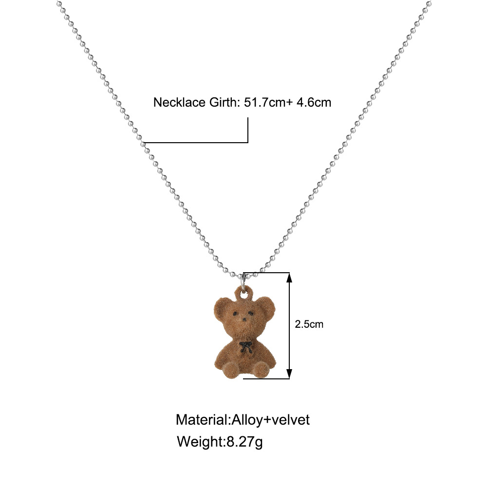 Cute Bear Alloy Plating Women's Pendant Necklace 1 Piece display picture 1