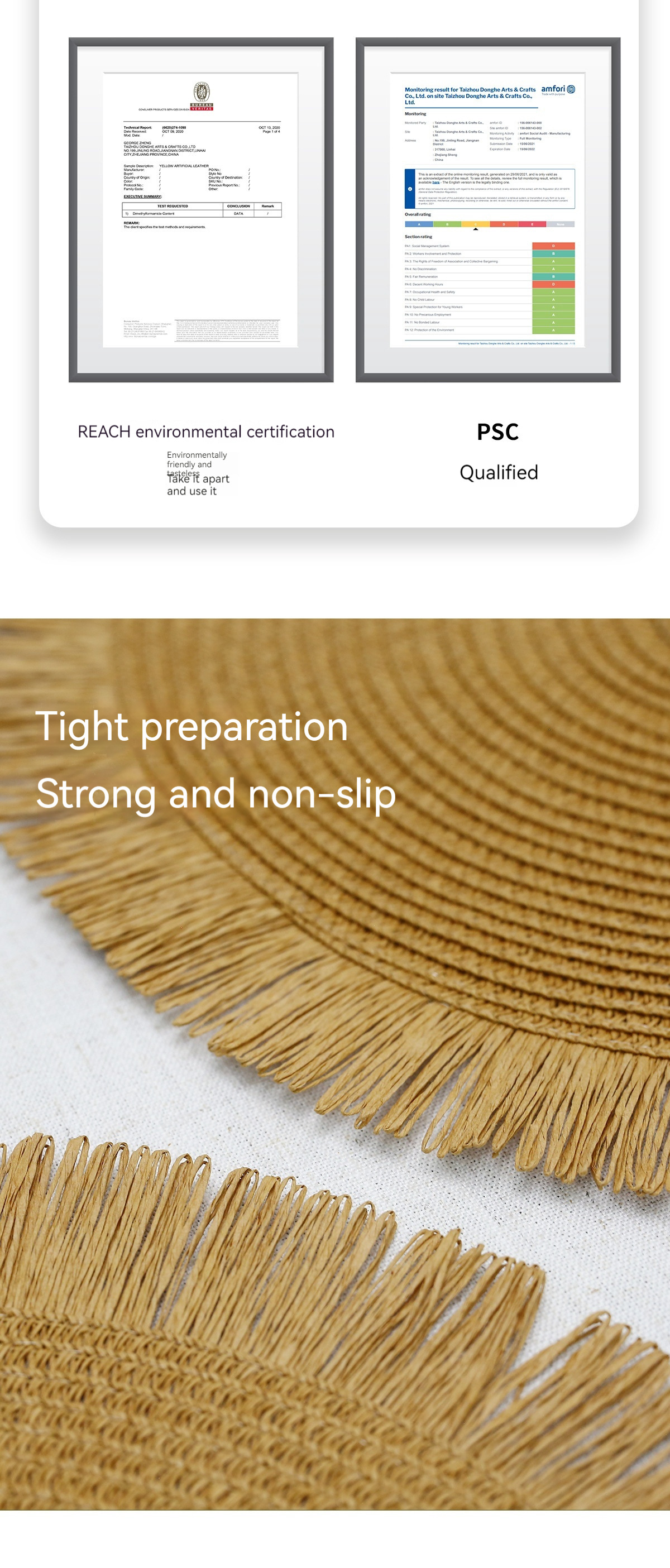 跨境新品38CM圆形纸编编织餐垫纸质流苏家居餐厅隔热垫杯垫装饰垫详情5