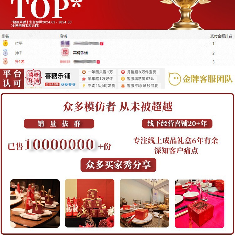 喜糖礼盒成品含糖结婚糖果套装盒子搭配好喜饼婚礼婚糖伴手礼|undefined