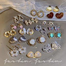 925银针耳环摆地摊夜市货源韩国高级感小众流行网红批发爆款耳饰