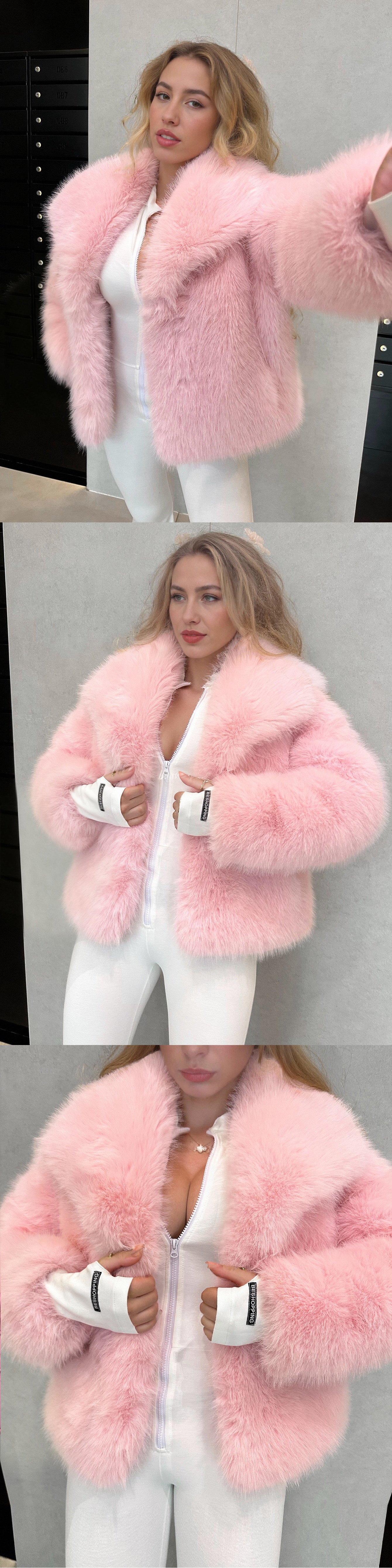 Damen-Kunstpelzjacke – Eleganter Kurzmantel mit Taschen für Herbst und Winter (S-XXXL)_voghion.com