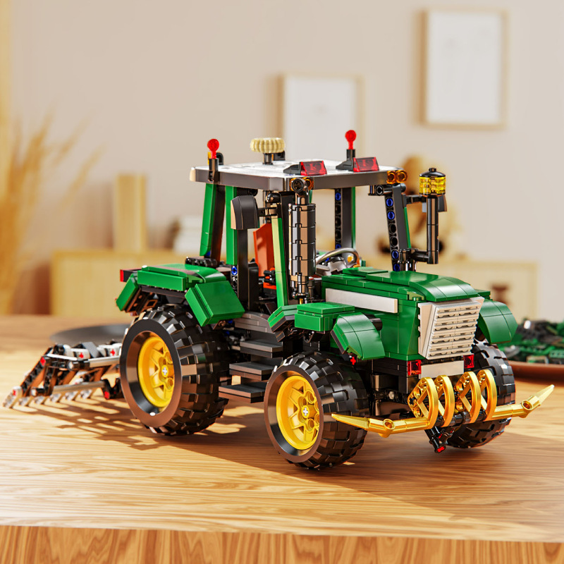 Bloques de construcción Gaomith T3143 - 4 tractor de ruedas cosechadora ensamblaje modelo de educación científica juguetes para niños regalos