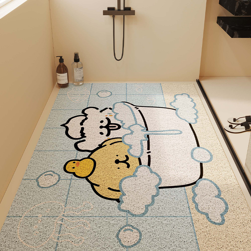アニメ浴室マットは透かし彫りの糸輪滑り止めマットシャワー室の子供が風呂に入って水を落とすのを防ぐマットの現物を裁断することができる|undefined