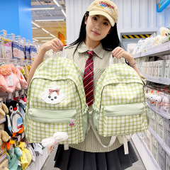 カジュアルで多用途な大容量バックパック韓国版insスモールフレッシュレディースバックパック中学生大学生バッグ