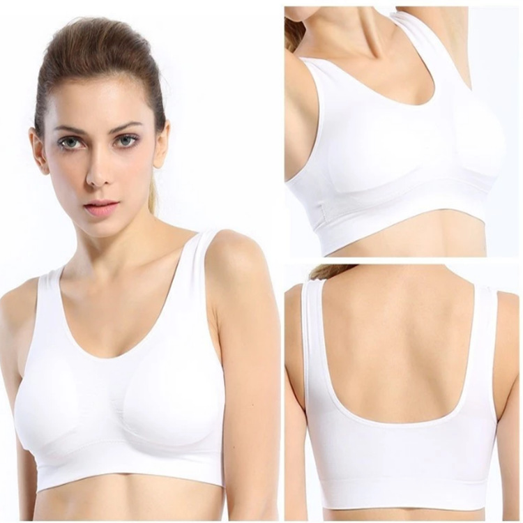 Genie bra三ピースパッド付き二重0束缚り无痕下着少女スポーツブラジャースチールリングなしベスト