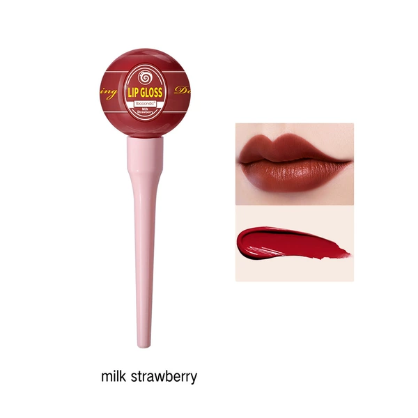 6 colors lollipop lip glaze 4#milk strawberry (foreign version)