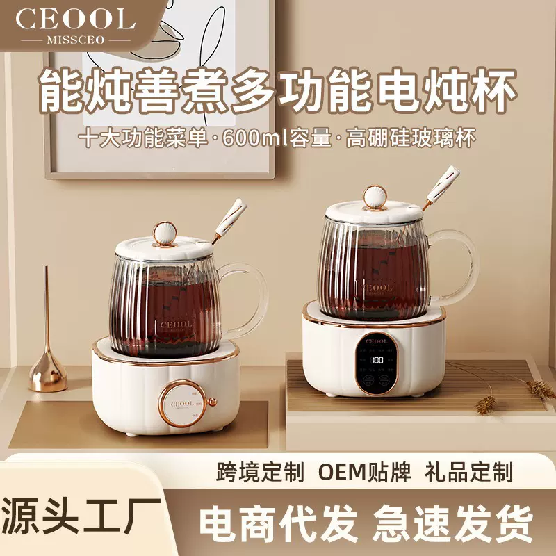 电炖杯煮茶加热养生杯办公室家用多功能小型一人用烧水养生壶可煮