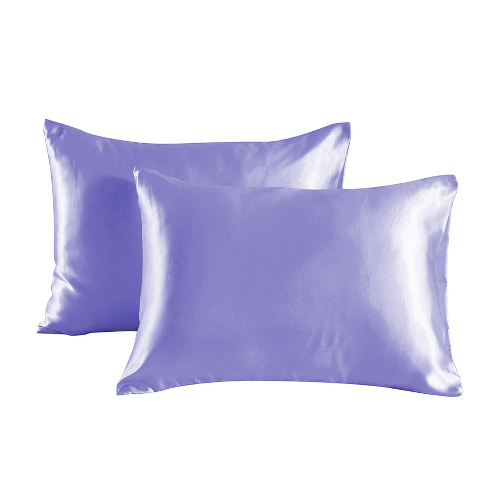 Silk-Feel Double-Sided Pillowcase, Simulated Satin, Multiple Sizes (43×63–51×137 cm), Customizable