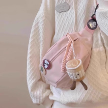 斜挎包女款挎包新款包包运动潮背包百搭腰包帆布包休闲胸包饺子包