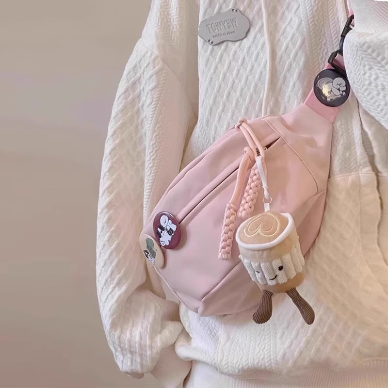 Crossbody Bag for Women, New Shoulder Bag, Trendy Sports Backpack, Versatile Waist Bag, Canvas Bag, Casual Chest Bag, Dumpling Bag