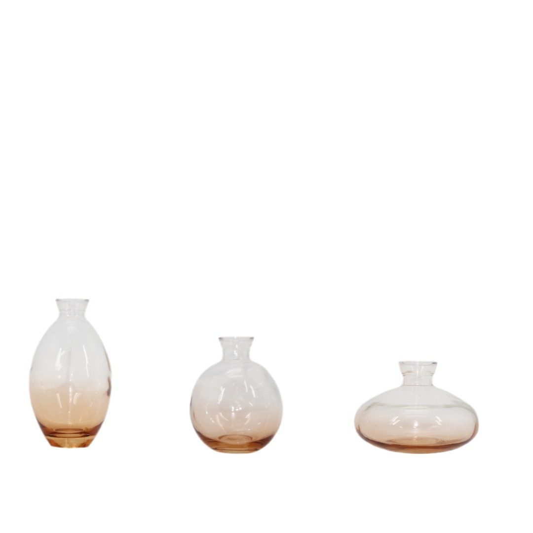 Vintage nórdico mini jarrón artesanía de alta calidad decoración de mesa jarrón de vidrio en el viento de alto valor