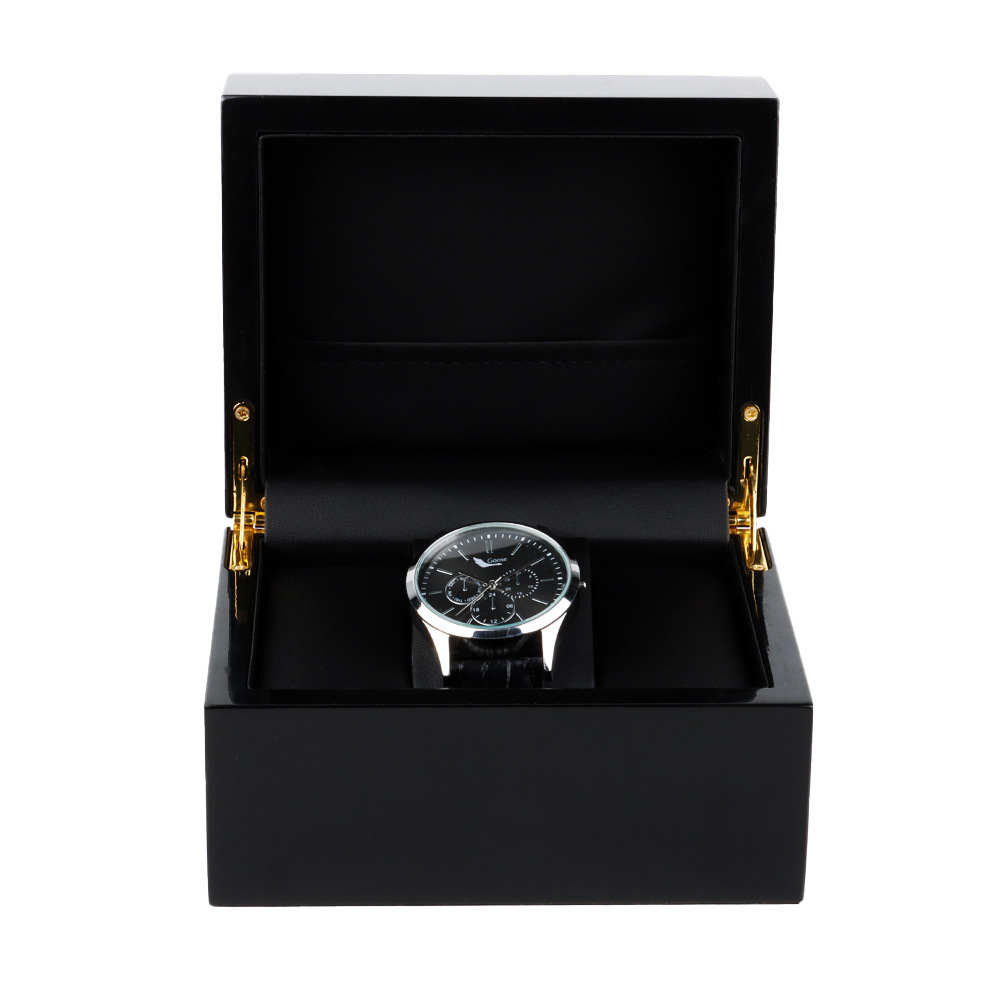 Watch Box Wholesale Black Glossy Piano Paint Watch Box Wooden Watch Jewelry Packaging Box Storage Box Gift Box