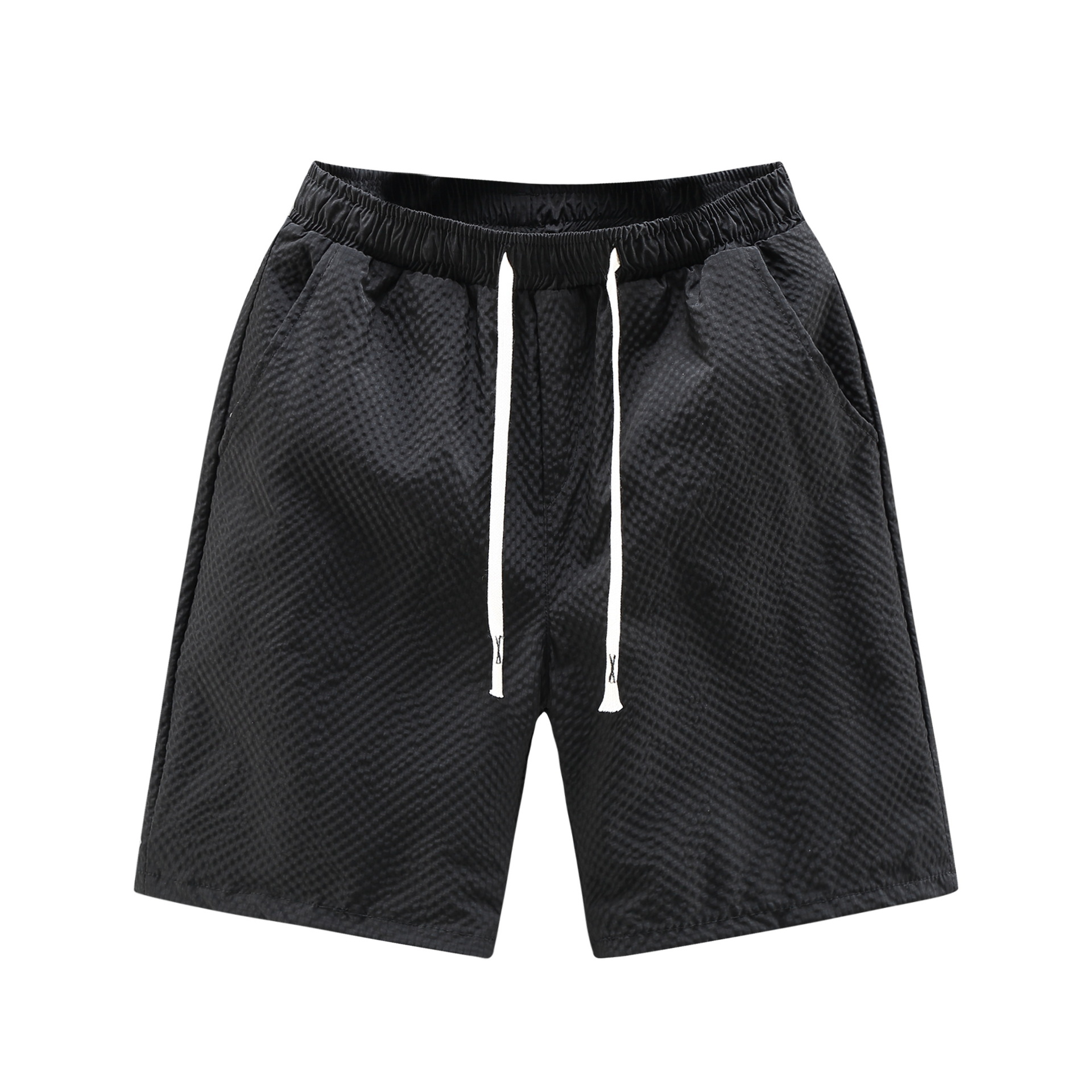 Men's Ice Silk Quick-Dry Running Beach Shorts 5 Inch Breathable Non-Slip Pockets Drawstring Waist Straight Cut 4 Colors_voghion.com