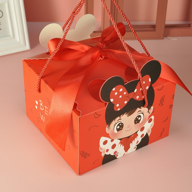 Cumpleaños de bebés de luna llena, 100 días, caja de regalo, caja vacía, caja de dulces de boda portátil, caja de regalo de mano, embalaje de vuelta image 15