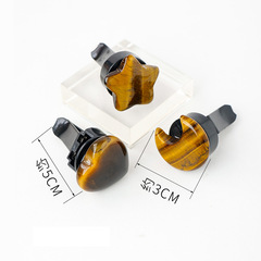 Factory Wholesale Natural Amethyst Creative Car Decorative Clip Crystal Raw Stone Polished Aromatherapy Metal Clip