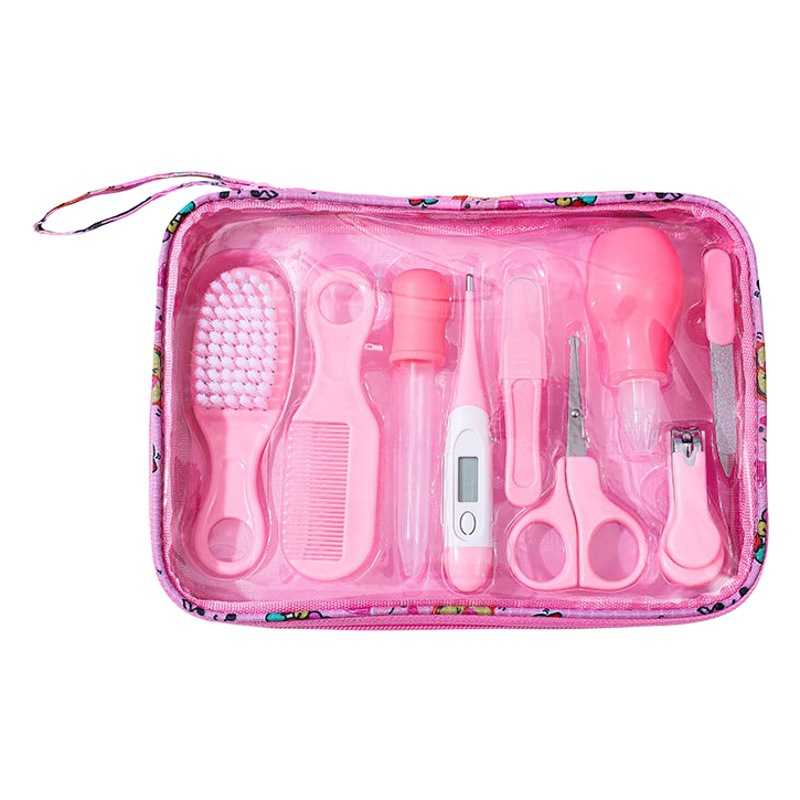 9-piece set niños cuidado traje bebé uñas tijeras cortaúñas cuidado herramientas materno e infantil peine cepillo suministros