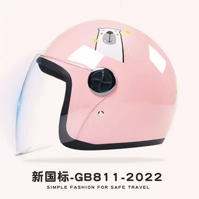 Motorcycle Half Helmet, All-Season Safety – Motosiklet kaskı (dəbilqə) - polar-bear-hd-anti-fog-new-national-standard-class-b