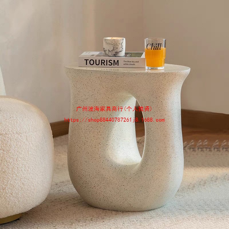 Creative Cream Style Bedside Table, Bedroom, Living Room, Sofa, Coffee Table, Light Luxury, Simple Wabi-Sabi Style, Small Apartment, French Style