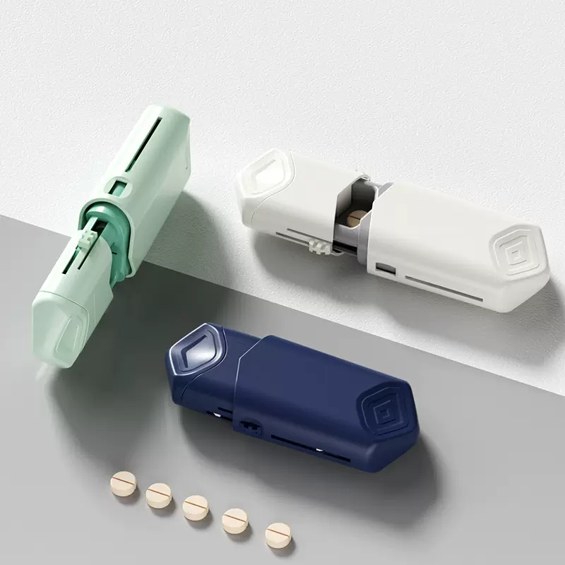 便携抽拉伸缩式创意切药器 药丸切割器 迷你旅行药片分割切药神器