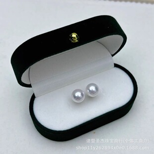 Zhuji natural freshwater pearl 5-6mm round flawless aurora earrings ear rings comparable to sea water akoya