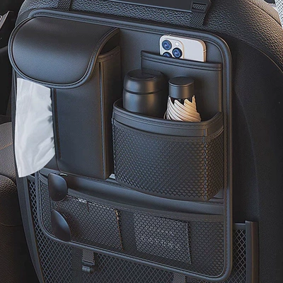 Rack Bag, Multifunctional Car Interior — Chair back anti-kick pad